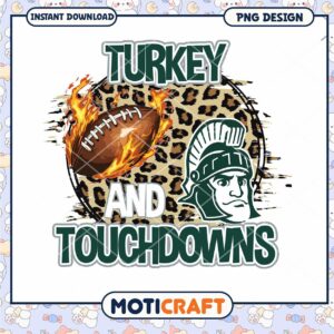 Turkey and Touchdowns PNG Design for Football Fun