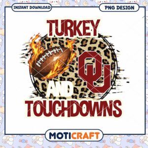 Turkey and Touchdowns OU Football PNG Design Download