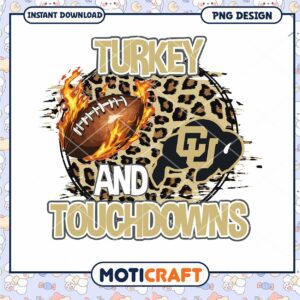 Turkey and Touchdowns Football PNG Design for Fans