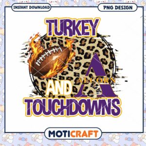 Turkey and Touchdowns Alcorn State PNG Design Download