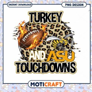 Turkey and ASU Touchdowns PNG Instant Download Design