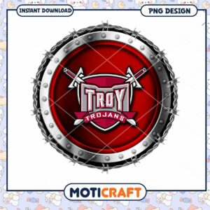 Troy Trojans Shield Logo PNG Instant Download Design