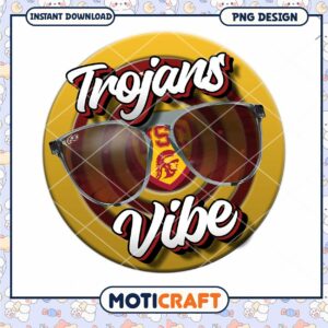 Trojans Vibe Sunglasses Design PNG Instant Download File