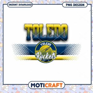 Toledo Rockets Team Logo Instant Download PNG Design
