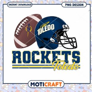 Toledo Rockets Football PNG Instant Download Design