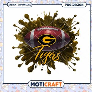 Tigers Football PNG Design for Instant Download Art