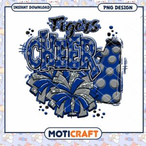Tigers Cheer PNG Design for Instant Download Crafting