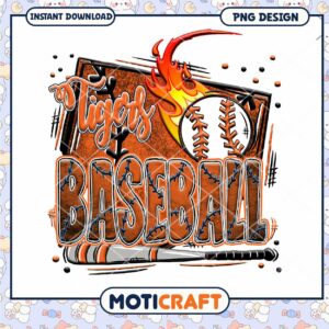 Tigers Baseball PNG Design