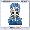 This Girl Loves Her Tarheels Skull PNG Design Download