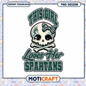 This Girl Loves Her Spartans PNG Design for Fans