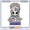 This Girl Loves Her Huskies Cute Skull PNG Design