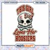 This Girl Loves Her Hoosiers Skull PNG Design Download
