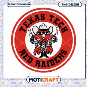 Texas Tech Red Raiders PNG Design Download for Fans