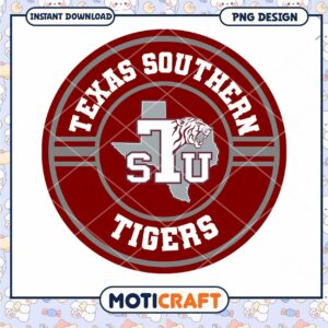 Texas Southern Tigers Logo PNG Instant Download Design