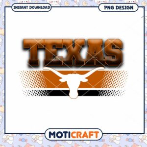 Texas Longhorns Sports PNG Design for Instant Download
