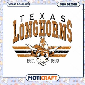 Texas Longhorns PNG Graphic Instant Download Design