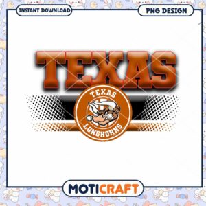 Texas Longhorns PNG Design for Instant Download 45x50
