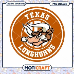 Texas Longhorns Mascot PNG Graphic Instant Download Design