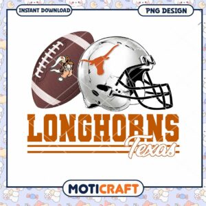 Texas Longhorns Football PNG Instant Download Design