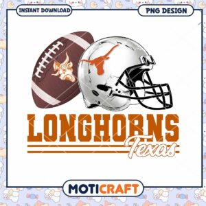 Texas Longhorns Football PNG Design Instant Download