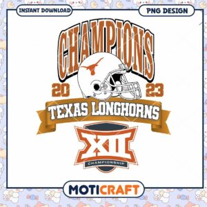 Texas Longhorns Champions 2023 PNG Instant Download Design