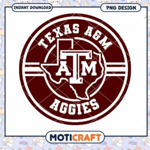 Texas A&M Aggies Logo PNG Instant Download Design