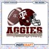 Texas A&M Aggies Football Helmet and Ball PNG Design