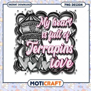 Terrapins Love Heart Design Instant Download PNG File