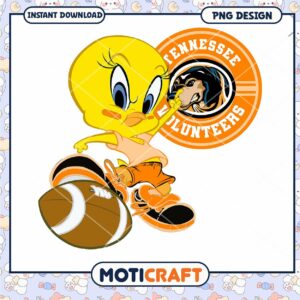 Tennessee Volunteers Tweety Bird Football PNG Design Download
