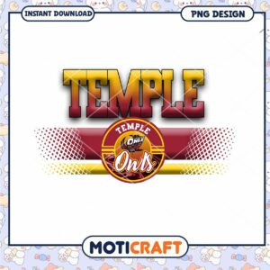 Temple Owls Sports Team PNG Design for Instant Download