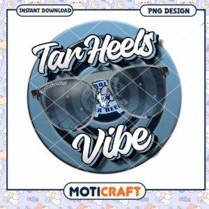 Tar Heels Vibe Instant Download PNG Design Art