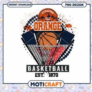 Syracuse Orange Basketball PNG Design Instant Download