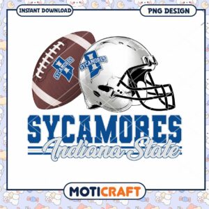 Sycamores Indiana State Football PNG Instant Download Design