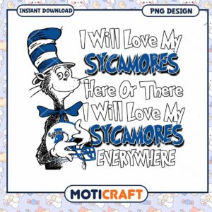 Sycamores Love Design PNG for Instant Download Prints