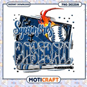 Stylish Sycamores Baseball PNG Design for Download