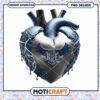 Stylish Rice Owls Heart Design PNG Download for Print