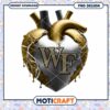 Stylish Heart Design with WF Logo Instant Download PNG