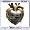 Stylish Heart PNG Design with Metallic Finish Download