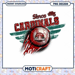 Stanford Cardinals Baseball Vintage Design PNG Download