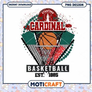 Stanford Cardinal Basketball PNG Instant Download Design