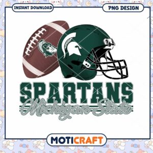 Spartans Michigan State Football Helmet PNG Design Download