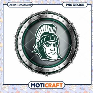 Spartan Logo Shield Design PNG Instant Download File