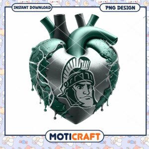 Spartan Heart PNG Design for Instant Download Art