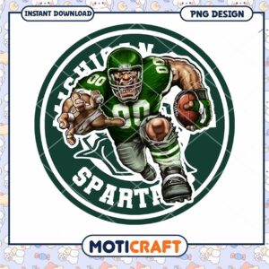 Spartan Football PNG Design for Instant Download 90s Retro