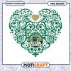 South Florida Bulls Heart Design PNG Instant Download