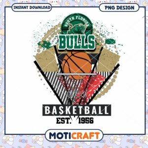 South Florida Bulls Basketball PNG Design Instant Download