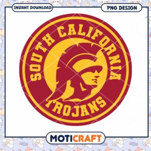 South California Trojans Logo Design Instant Download PNG
