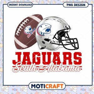 South Alabama Jaguars Football PNG Instant Download Design