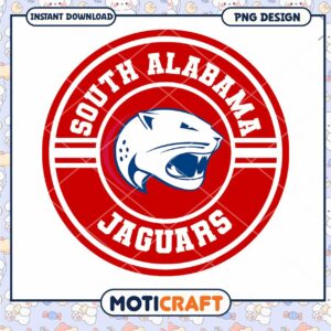 South Alabama Jaguars Logo Downloadable PNG Design