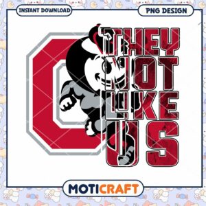 Ohio State They Not Like Us PNG Design Instant Download